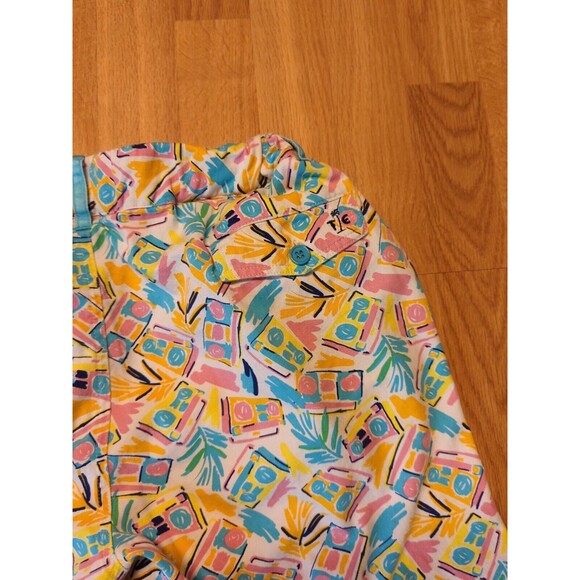 Tipsy Elves Shirts Mens Size Large Boom Box Radio Print Retro Pastel Elastic - Picture 6 of 9